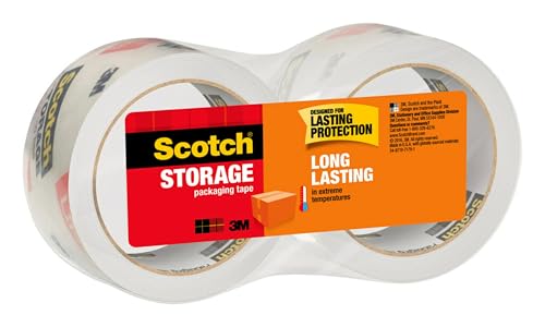 Scotch Clear Storage Packing Tape, 1.88 in x 54.6 yd, 2 Rolls