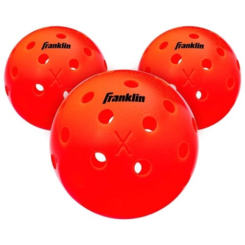 Franklin Outdoor Pickleballs – USA Approved – 3 Pack – Ember