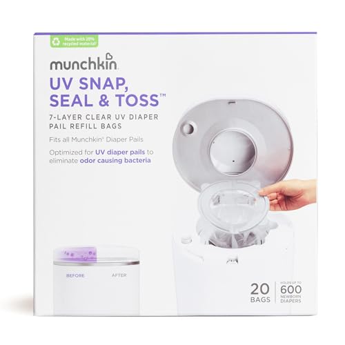 Munchkin® Diaper Pail Refill Bags, 600 Diapers, 20 Pack