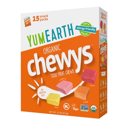 YumEarth Organic Fruit Chews – Allergy Friendly, Vegan, 7.5 oz