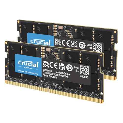 Crucial 96GB DDR5 5600MHz Laptop RAM Kit, Intel/AMD Compatible