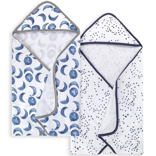 Burt’s Bees Baby Organic Cotton Hooded Towels, 2-Pack, 29×29″