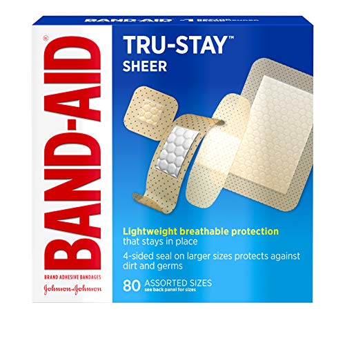 Band-Aid Tru-Stay Sheer Adhesive Bandages, 80 ct