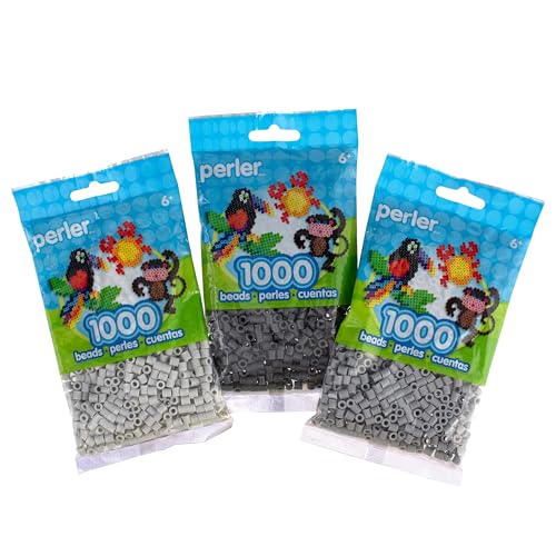 Perler Fuse Bead Set, Gray Shades, 3000 Pieces