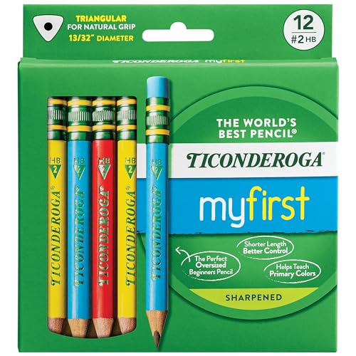 Ticonderoga My First Triangular #2 Pencils, 12 Pack