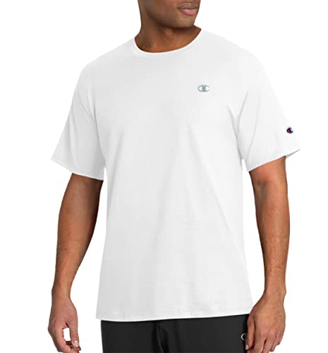 Champion Men’s Classic White T-shirt, Large, Soft & Comfortable