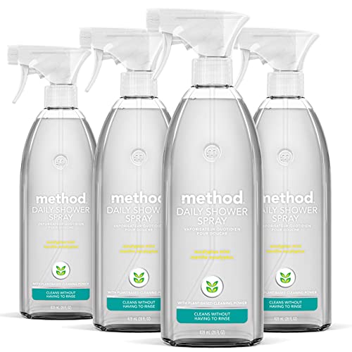 Method Shower Cleaner, Eucalyptus Mint, 28oz, 4-Pack