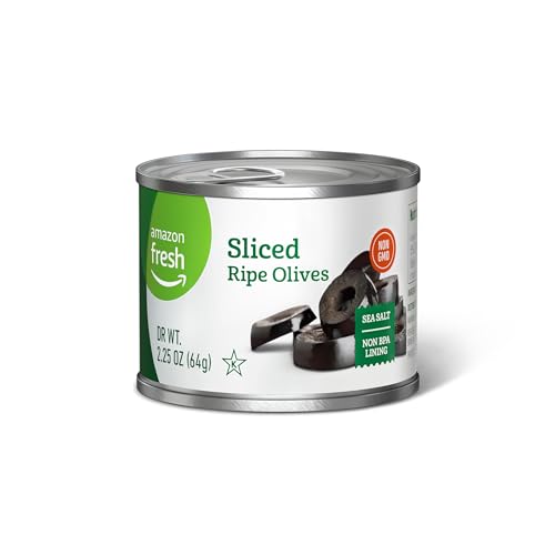 Amazon Fresh Black Ripe Sliced Olives, 2.25 Oz