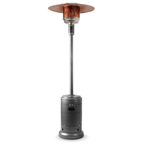Amazon Basics Outdoor Propane Patio Heater, Slate Gray, 46,000 BTU