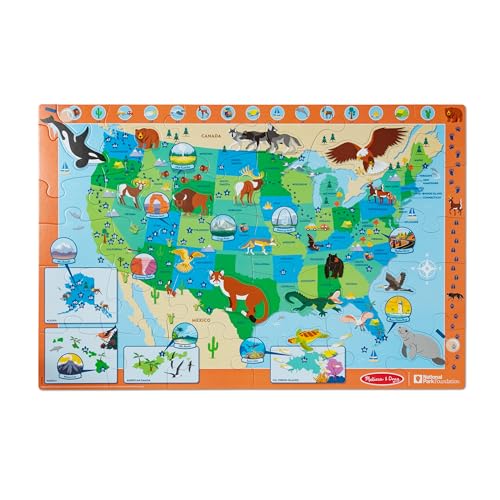 Melissa & Doug National Parks USA Map Puzzle – 45 Pieces