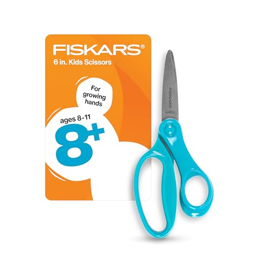 Fiskars 6″ Big Kids Scissors, Ages 8-11, Turquoise