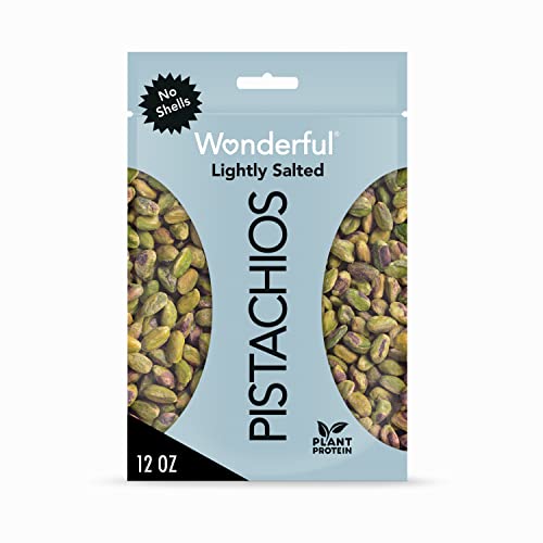 Lightly Salted No Shells Pistachios, 12oz Resealable Bag