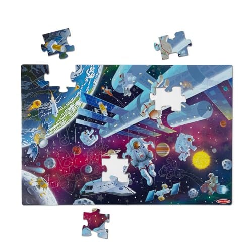Melissa & Doug Glow-in-the-Dark Space Puzzle, 48 Pieces