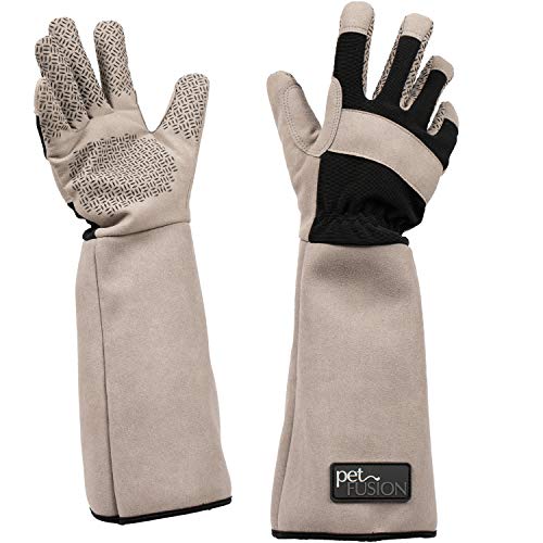 PetFusion Grooming Gloves – Vet Trips, Bathing, Puncture & Scratch Resistant