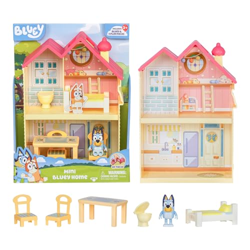 Bluey Mini Home Playset: 3 Rooms, Figure & Accessories