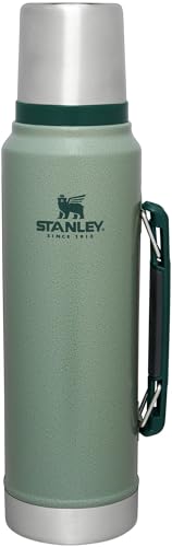 Stanley Classic Insulated Bottle, Hammertone Green, 1.1 QT