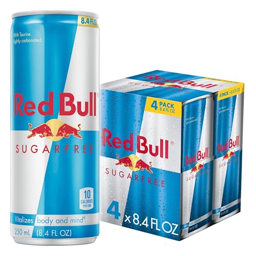 Red Bull Sugar Free Energy Drink, 8.4oz, 4 Pack
