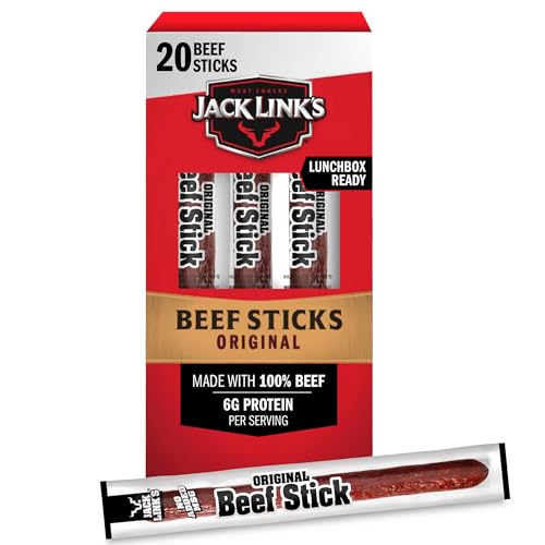 Jack Link’s Original Beef Sticks, 6g Protein, 20 Pack