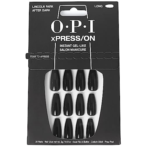 OPI Dark Purple Coffin Press-On Nails with Glue
