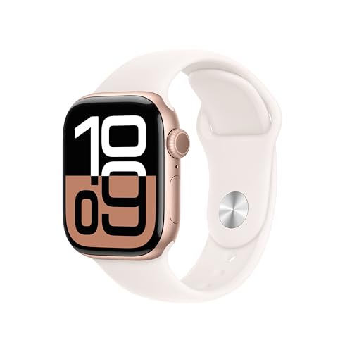 Apple Watch Series 10 GPS 42mm, Rose Gold, Light Blush Band