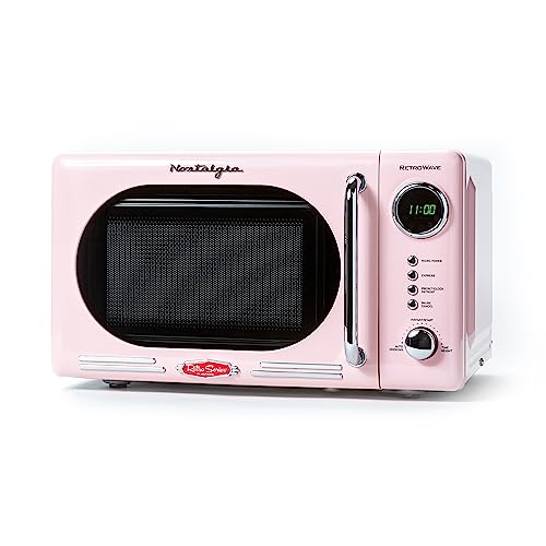 Nostalgia Retro Pink Microwave 0.7 Cu. Ft., 700W