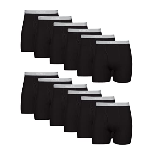 Hanes Men’s Cool Dri Boxer Briefs, No-Ride-Up, Multi-Pack