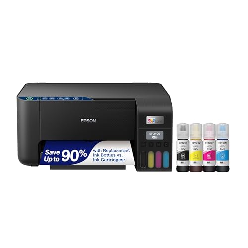 Epson EcoTank ET-2400 Wireless All-in-One Printer, Black