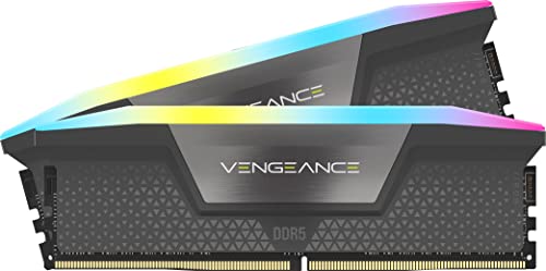 CORSAIR VENGEANCE 64GB DDR5 6000MHz RGB Memory – Gray