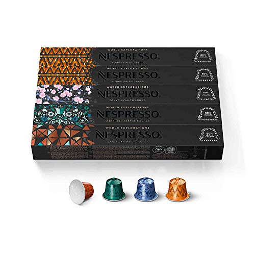 Nespresso Original Lungo Variety Pack, 50 Coffee Pods