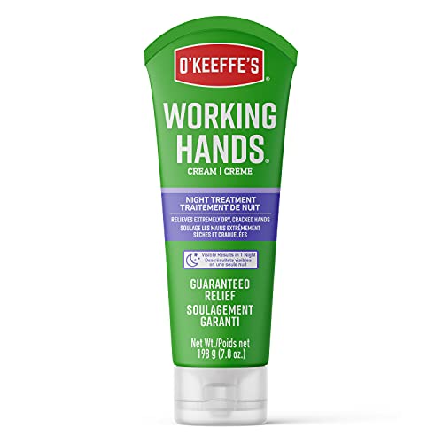 O’Keeffe’s Night Treatment Hand Cream for Dry, Cracked Hands, 7 oz