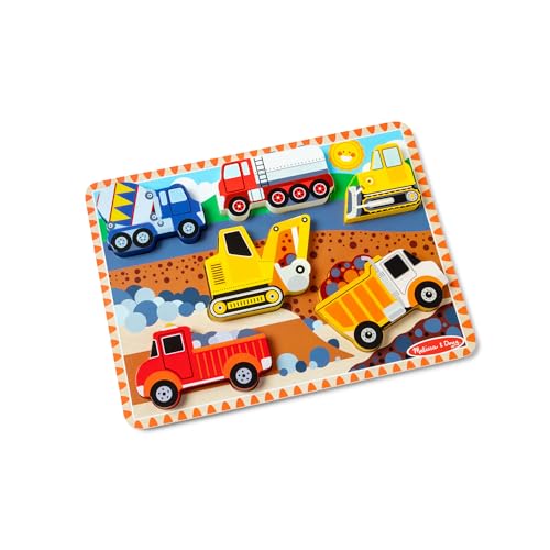 Melissa & Doug Construction Puzzle – 6 pcs, FSC Certified