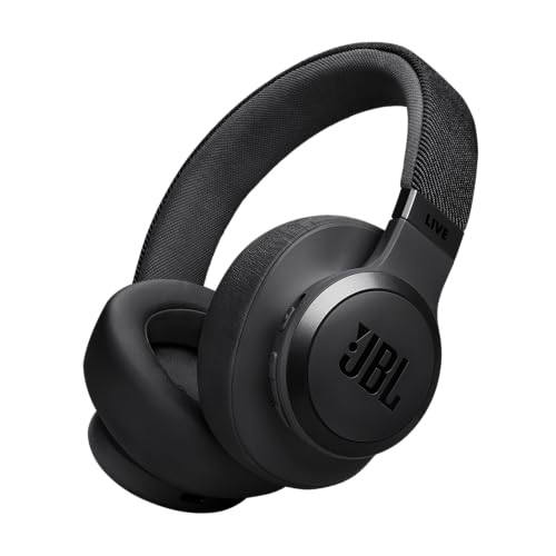 JBL Live 770NC Wireless Noise-Cancelling Headphones, 65H Battery, Black