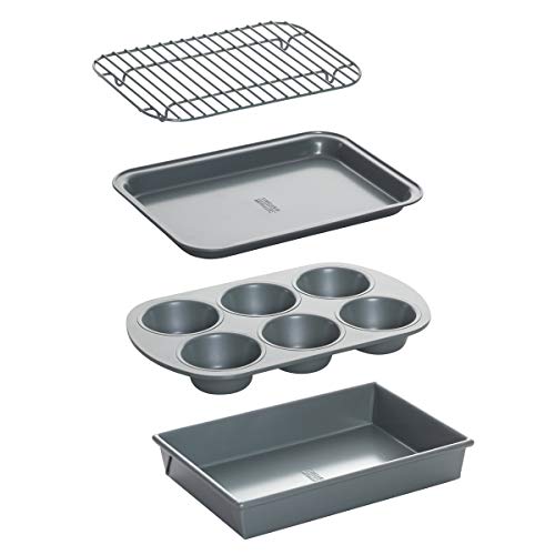 Chicago Metallic 4-Piece Non-Stick Toaster Oven Set