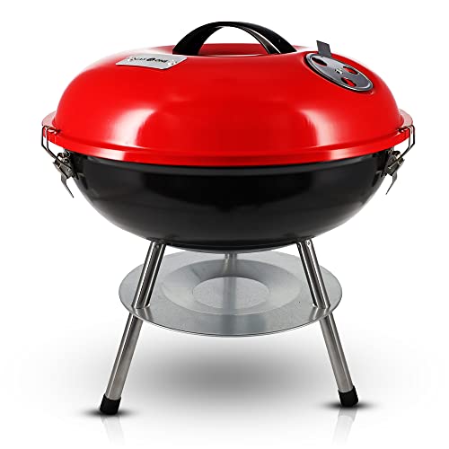Gas One 14-inch Portable Charcoal Grill with Locking Lid