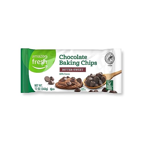 Amazon Fresh Bitter Sweet Chocolate Baking Chips, 12 Oz