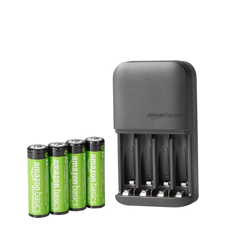 Amazon Basics 4 Bay AA/AAA Charger with 4 Rechargeable Batteries
