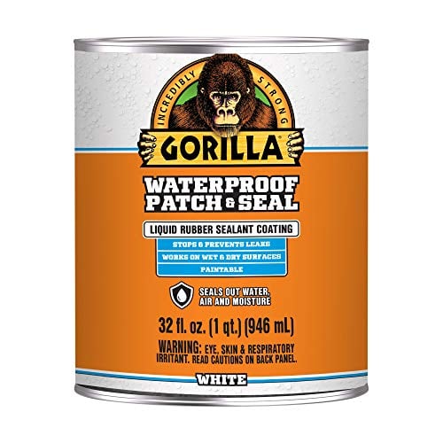 Gorilla Waterproof Liquid Rubber Sealant, White, 32 oz