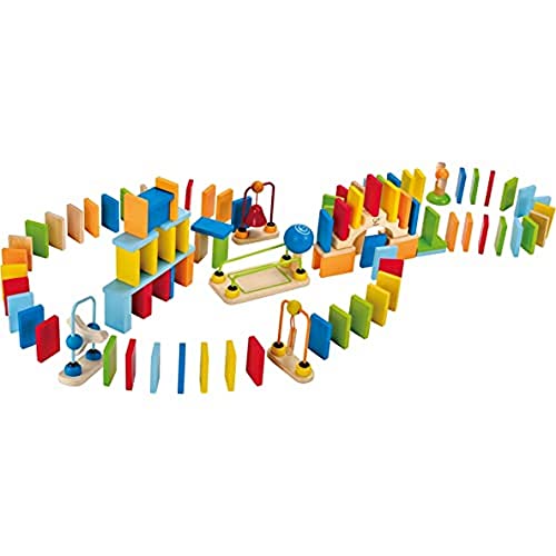 Hape Dynamo 107-Piece Wooden Domino Racing Set for Kids