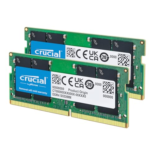 Crucial 32GB (2x16GB) DDR4 3200MHz SODIMM Memory Kit