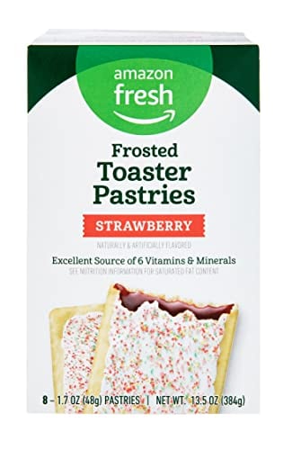 Amazon Fresh Strawberry Toaster Pastries, 8 Pack