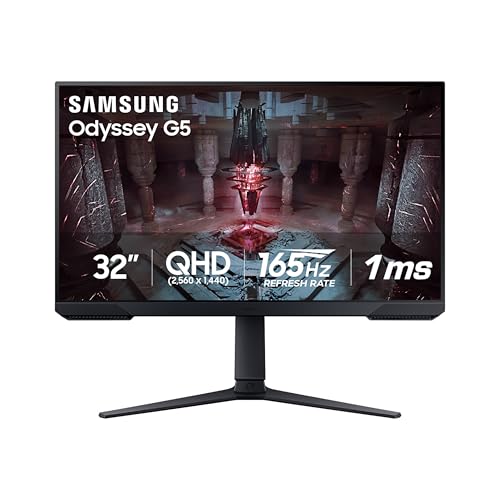 SAMSUNG 27″ Odyssey G51C QHD Gaming Monitor, 165Hz, HDR10, 2023