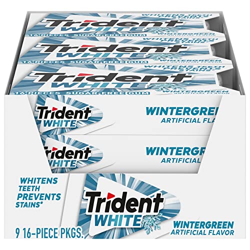 Trident White Wintergreen Sugar-Free Gum, 144 Pieces Total