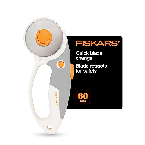 Fiskars 60mm Titanium Rotary Cutter for Fabric & Crafts
