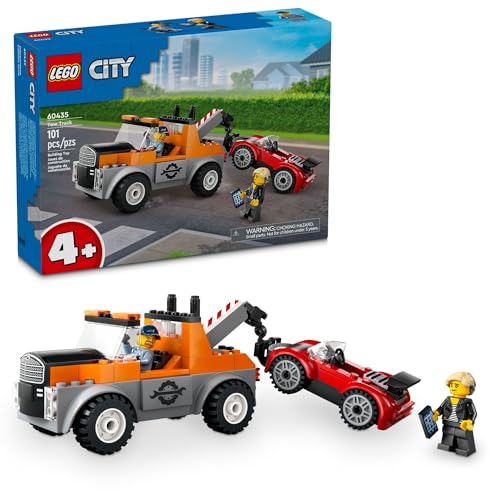 LEGO City Tow Truck & Sports Car Repair Set, Ages 4+