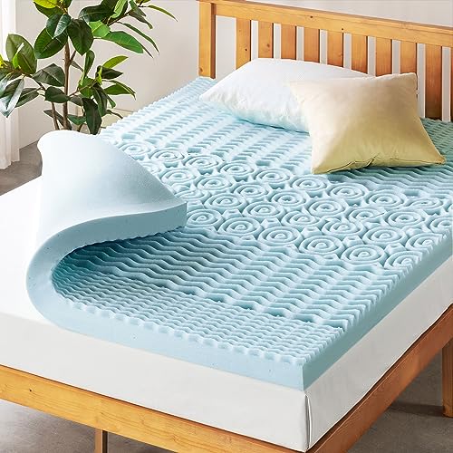 Mellow 4″ Cooling Gel Memory Foam Mattress Topper, Full