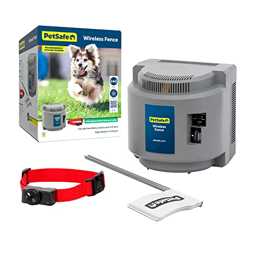PetSafe Wireless Dog Fence with Waterproof Collar, Covers 1/2 Acre