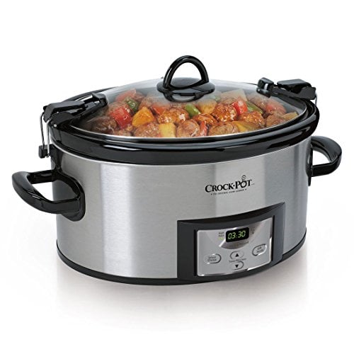 Crock-Pot 6 Quart Programmable Slow Cooker, Stainless Steel