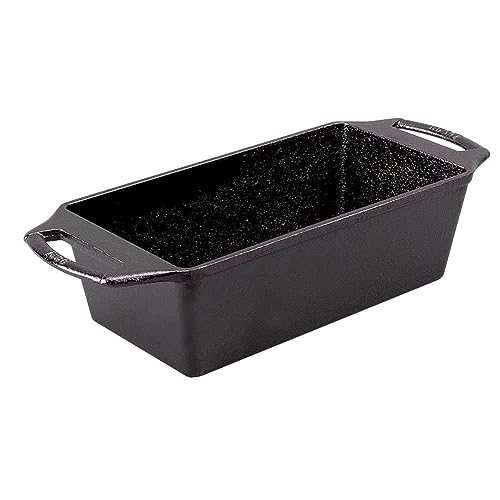 Lodge 8.5×4.5″ Cast Iron Loaf Pan, Black