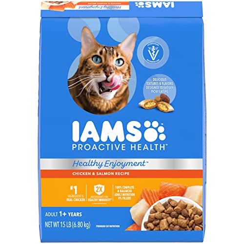 Iams Healthy Dry Cat Food – Chicken & Salmon, 15 lb. Bag