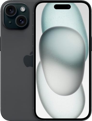 Renewed Unlocked Apple iPhone 15, 128GB – Black